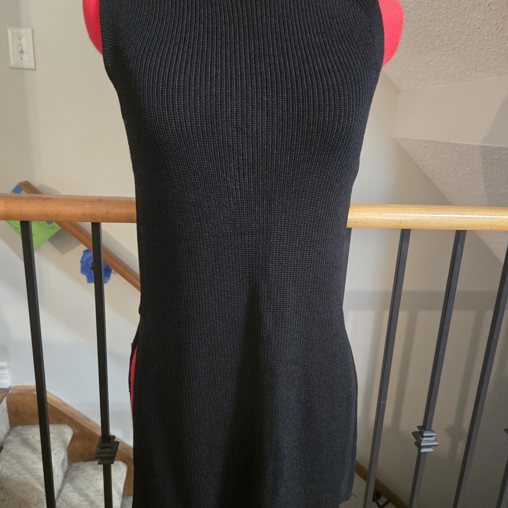 Wilfred Black and Red Mini Dress